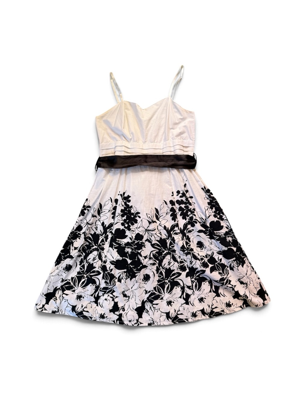 Connection Black & White Mini Dress | Spaghetti Strap | Tie Back